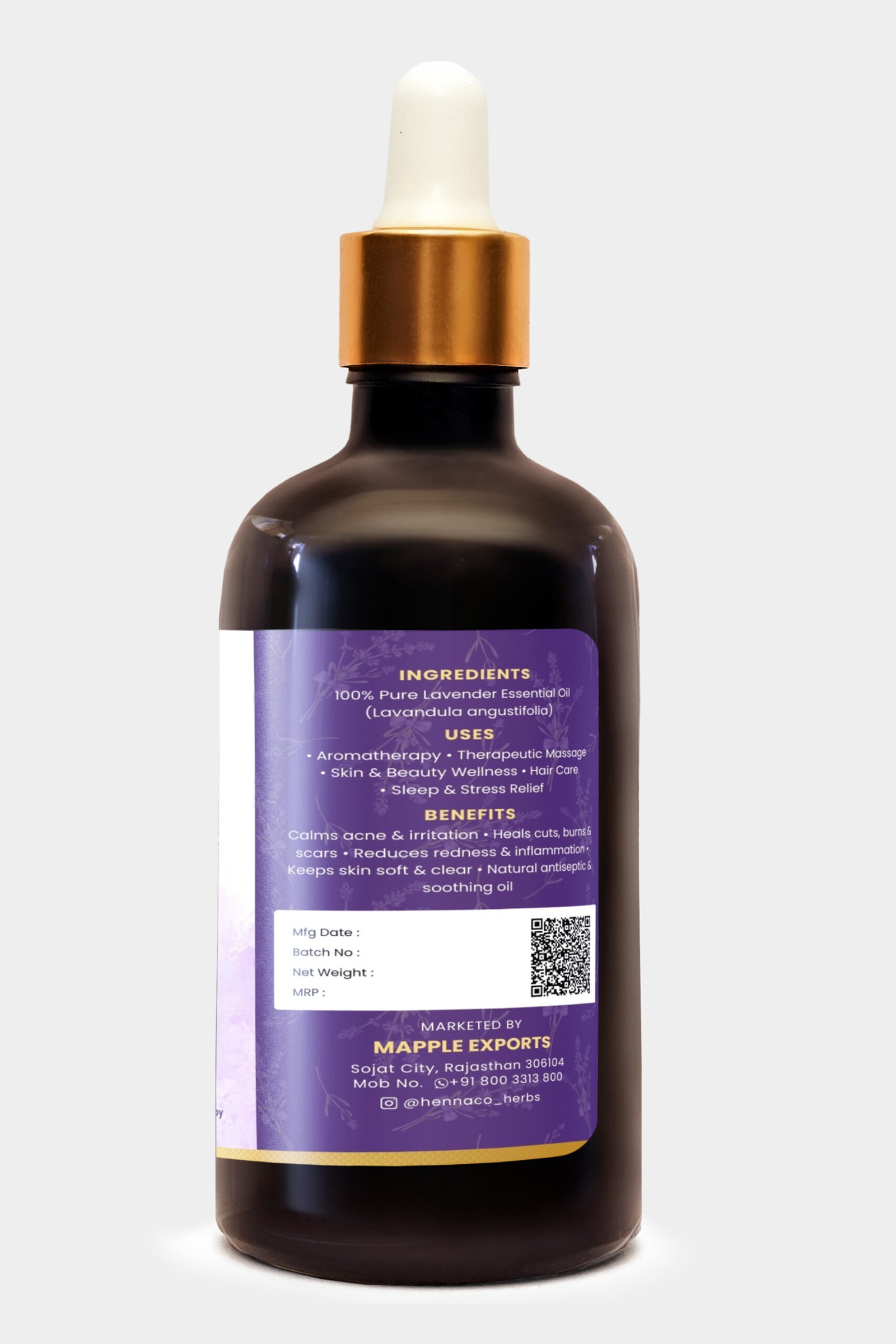 HENNACO LAVENDAR ESSENTIAL OIL 100ml - Image 7