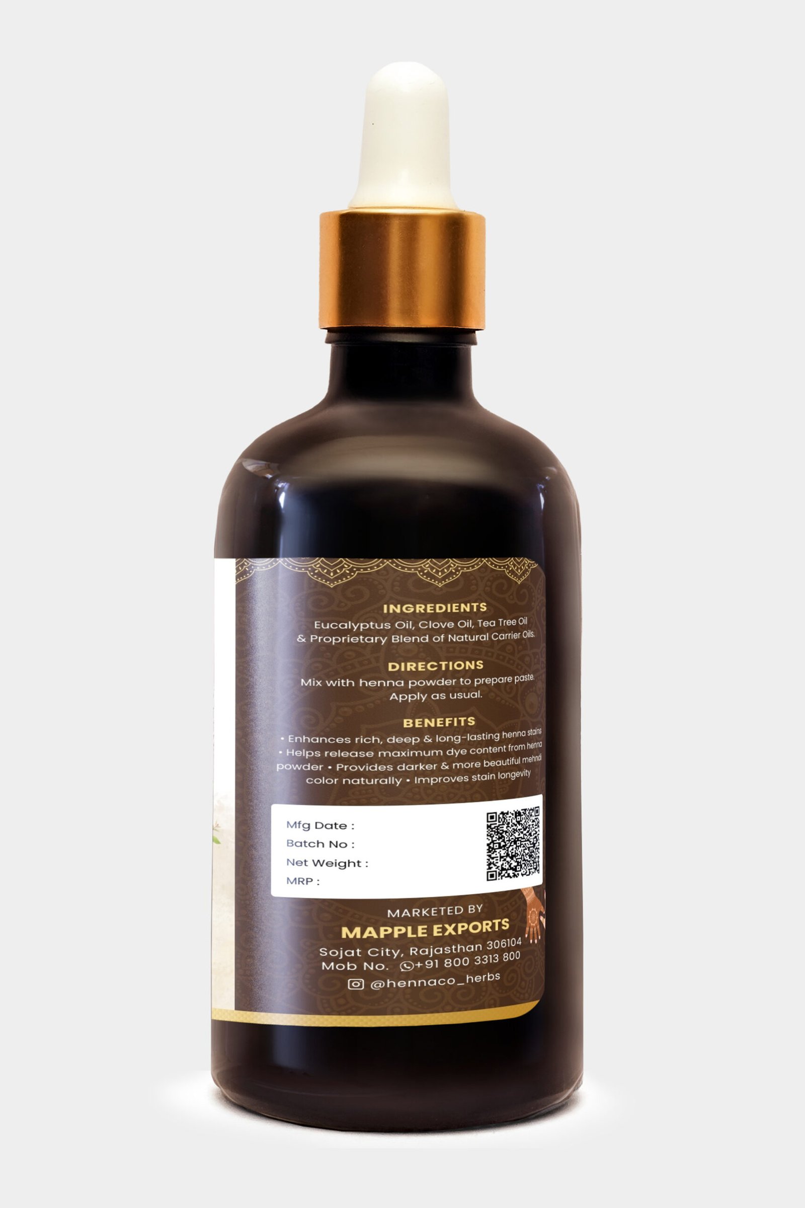 HENNACO SPECIAL MEHNDI OIL 100ml - Image 8