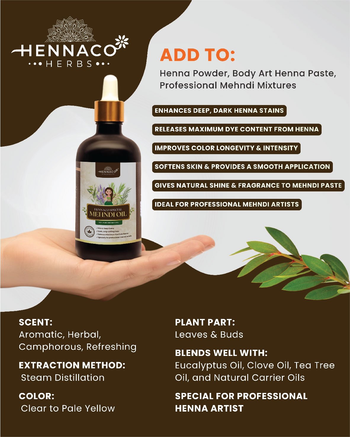 HENNACO SPECIAL MEHNDI OIL 100ml - Image 3