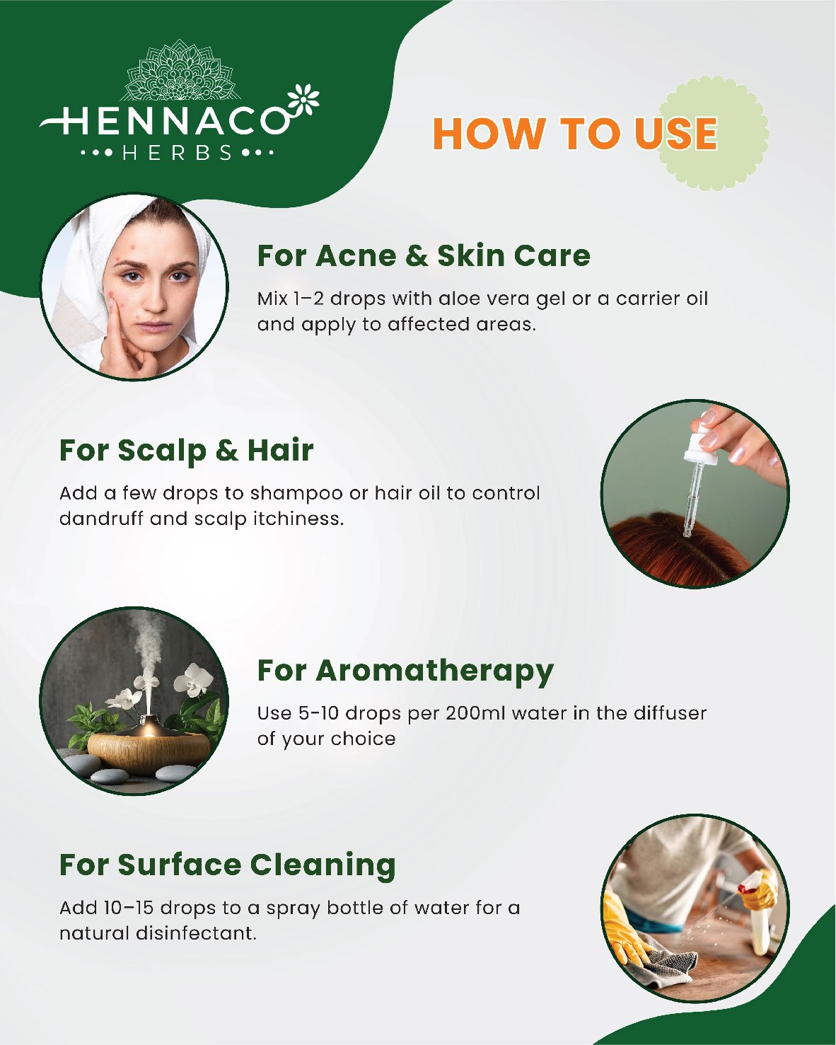 HENNACO TEA TREE ESSENTIAL OIL 100ml - Image 5