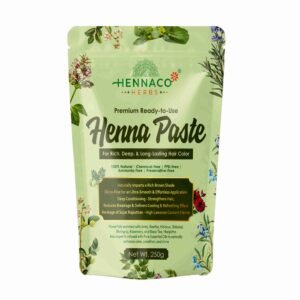 Hennaco Natural Henna Paste for Hair –  Fresh Ready-to-Use Pre-Soaked in Black Tea and Herbs, Sojat Henna, Rich Brown Shade